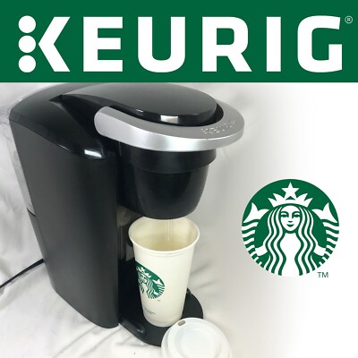 Keurig K35 K-Compact Single Serve K-Cup Pod Coffeemaker + Starbucks Cup; NO TRAY