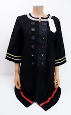 Maharishi Mhi Y2k Womens Cashmere Jacket Size 10 Black Knee Length Coat Bnwts