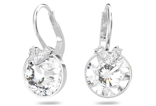 Orecchini A Perno In Argento Sterling Con Zirconi Trasparenti - Taglio Rotondo Brillante, Chiusura A Farfalla, Rodio Extra Forte, Made In Italy - Foto 4