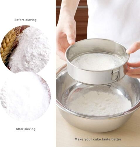 Webake Sieve 6-Inch, 8-Inch Sieves Fine Mesh Strainer Set of 2 - Picture 3 of 6