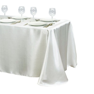 Satin Tischdecke Farbe Rechteck Abdeckung für Küche Esszimmer Hochzeit Geburtstag Party