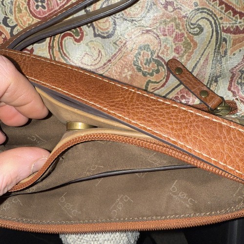 B.O.C. Barton Paisley tote, Olive/Multi/Saddle - Picture 4 of 7