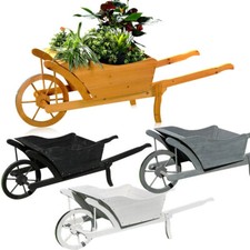 Pflanzschubkarre Blumenkarre Holzschubkarre Garten Schubkarre 129CM Dekoration