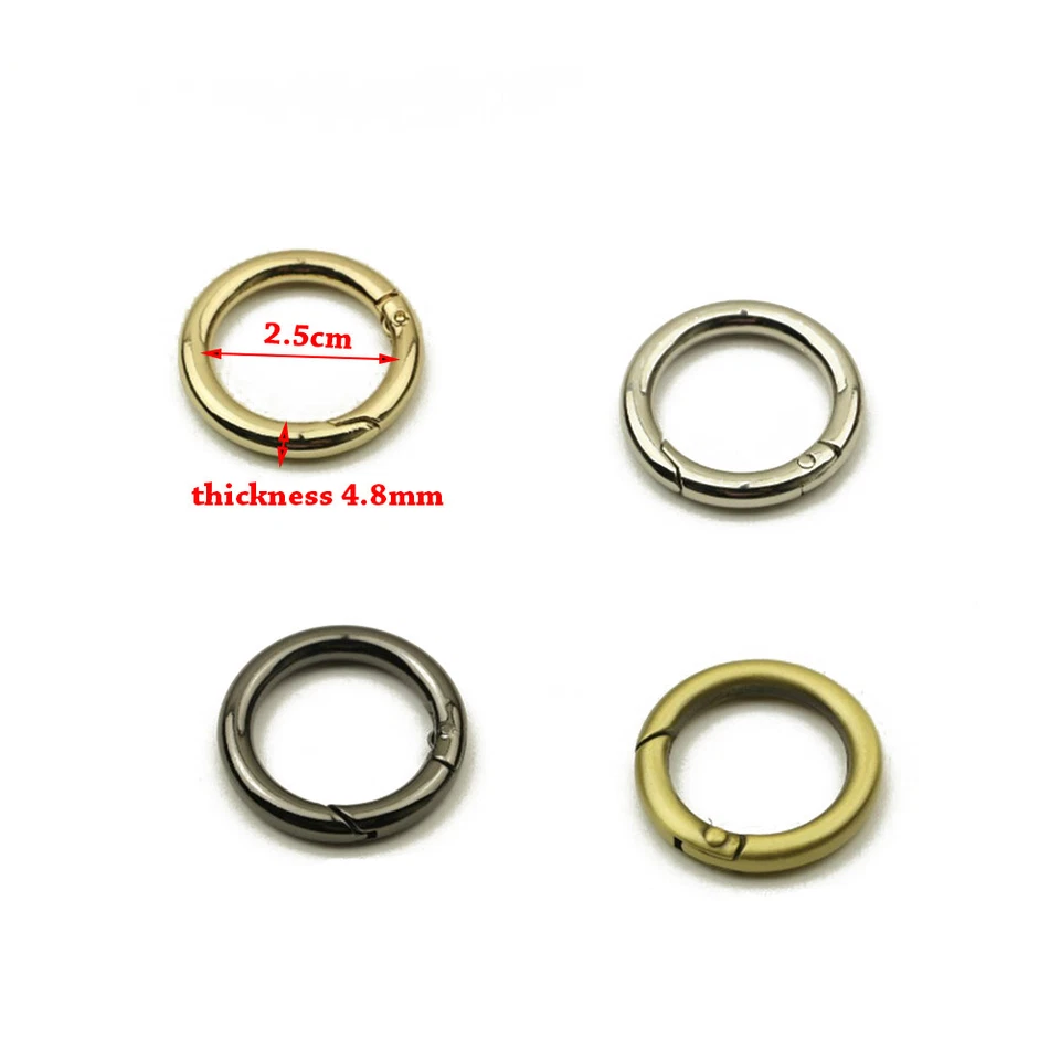1/3/5 Stk. O-Ring für 16, 25, 28mm Gurtband, Farben gold, messing oder silber - Bild 4 von 4
