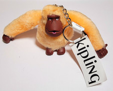 New With Tag KIPLING Live Light Monkey Keychain - Obvious Orange 2.75"H