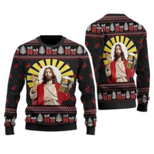 Jesus Ugly Christmas Sweater My God Sweater Happy Holiday Christmas Gift