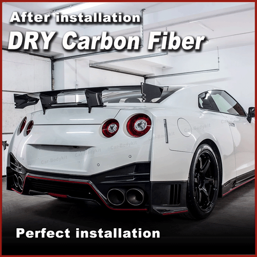 Adatto per Nissan GT-R GTR R35 09-20 DRY carbonio spoiler posteriore spoiler ala labbro  - Foto 3 di 11