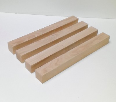 2 Tischfüße Aus Buche Massiv - 6x6cm Kanthölzer 150mm Lang