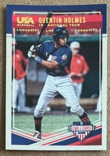 2018 Panini Stars & Stripes Longevity Quentin Holmes Rookie #89 USA Baseball