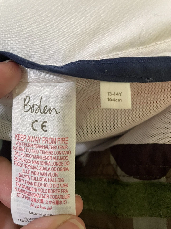 Boden Niños Board Shorts Niños 13-14 años Camuflaje Rayas Bolsillos Malla Forro Pantalones Cortos de Natación Foto 4 de 4