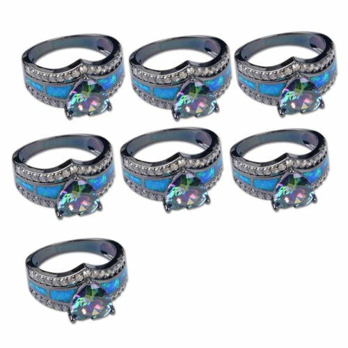 Opal Topaz Costume Rings