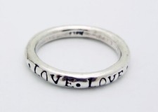 LOVE 2.3 MM Wide Band Ring in Sterling Silver Size 6