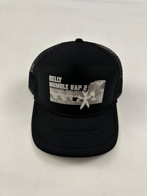  Belly Mumble Rap 2 Logo Adult Graphic Black Trucker Hat Cap One Size