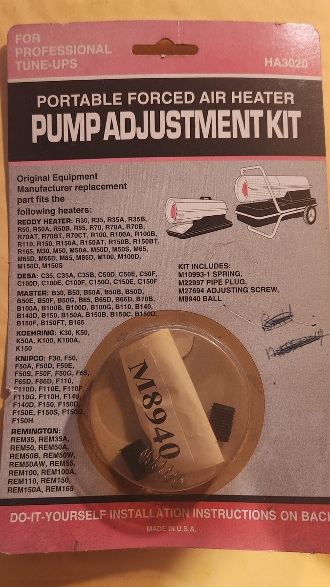 Air Pressure Adjustment Torpedo Heater Low Pump Pressure Reddy