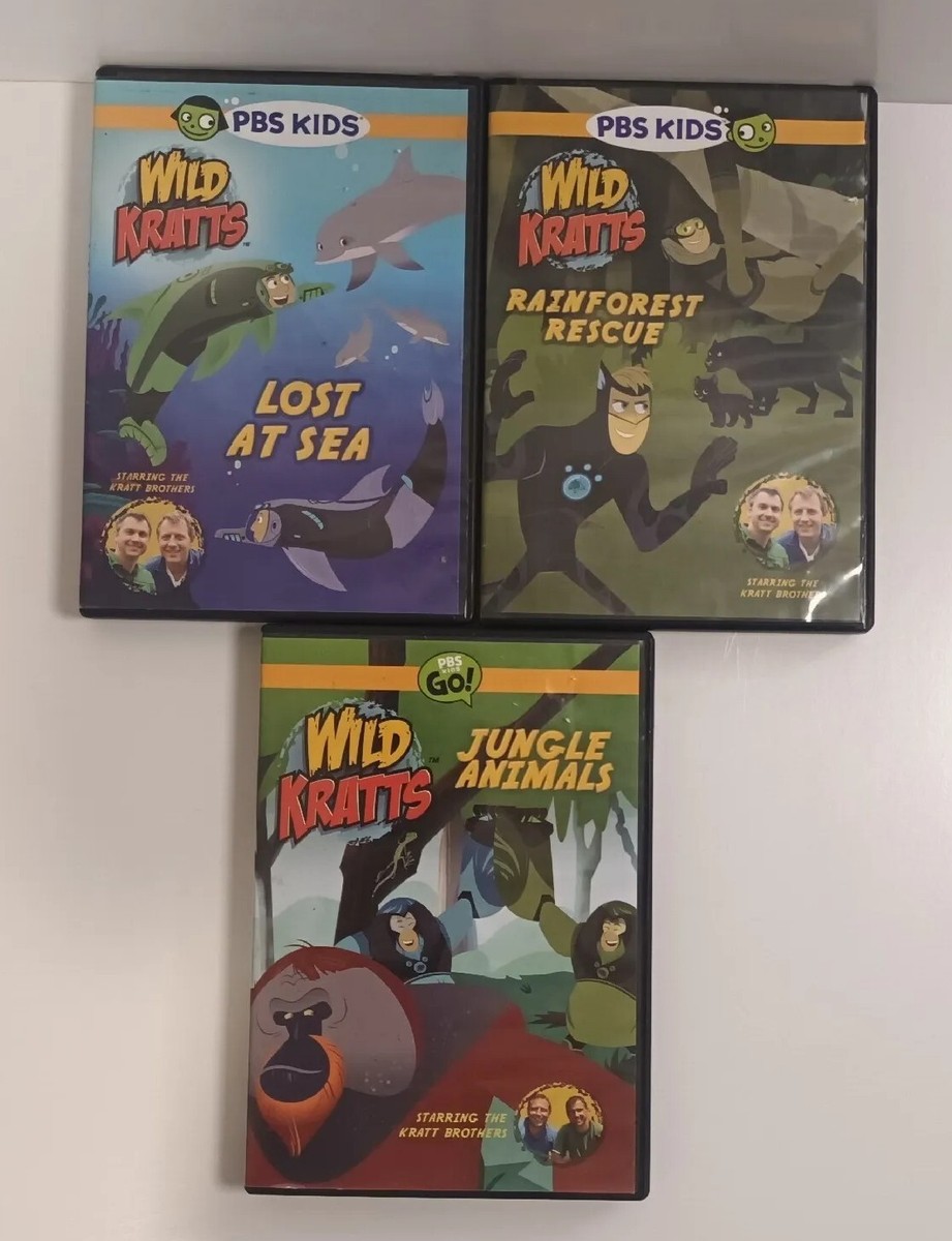 Wild Kratts DVD Bundle x3 R1 Jungle Animals, Rainforest