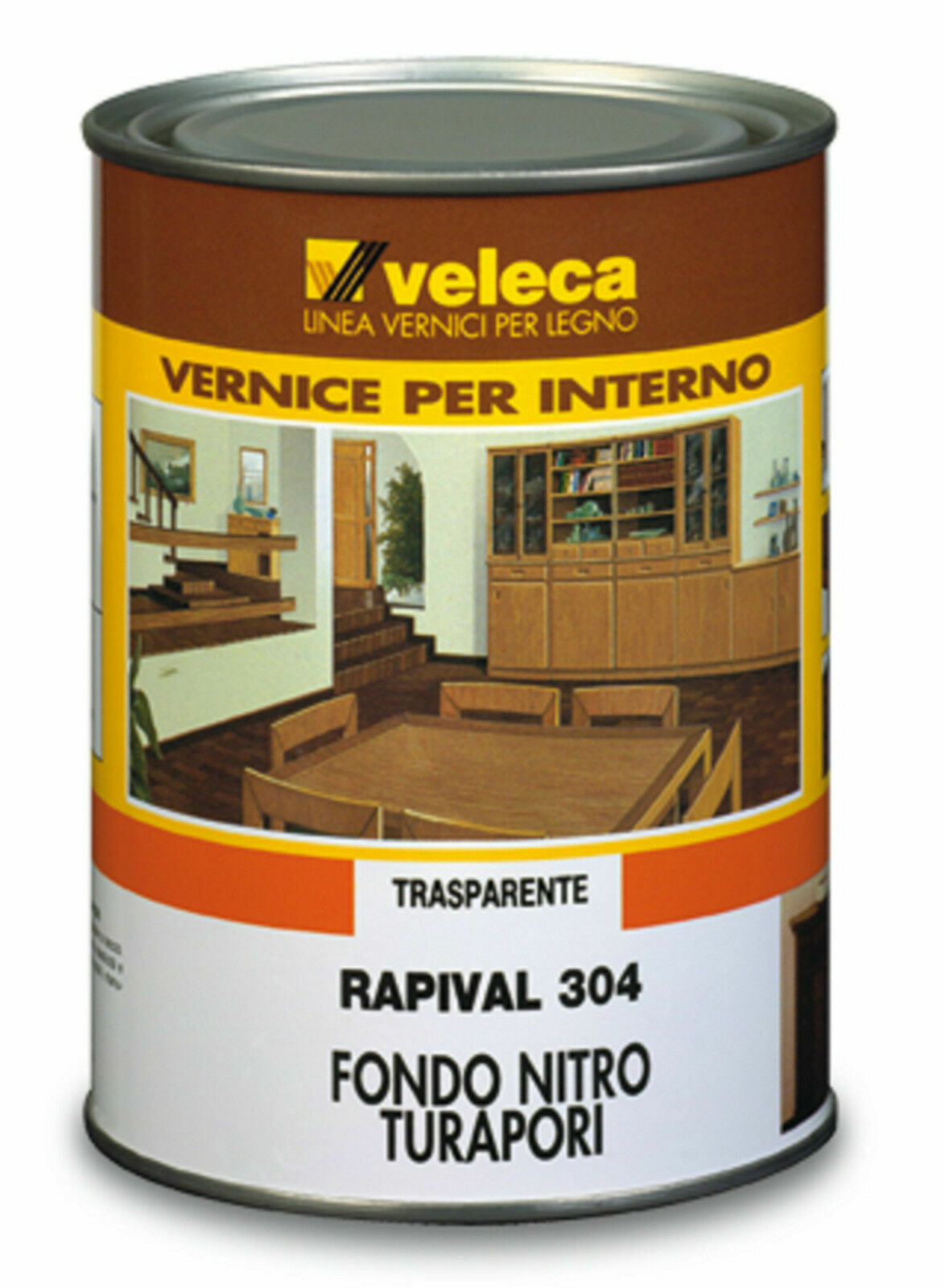 VERNICE FONDO NITRO TURAPORI PER LEGNO 1 litro TRASPARENTE PER INTERNO VELECA