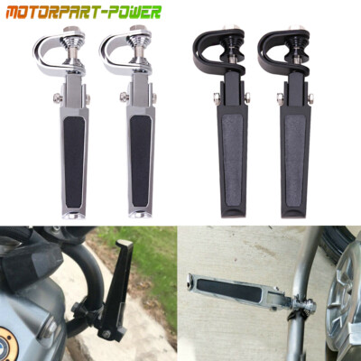 Universal Motorcycle U-Clamp Foot Pegs For 1" To 1-1/4" Engine Crash Bars 8 thumbnail image