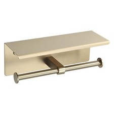 Portarrollos de papel higi nico doble para montaje en pared con estante