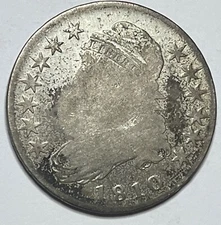 1810 Capped Bust Half Dollar - Better Date 50C Piece; O015