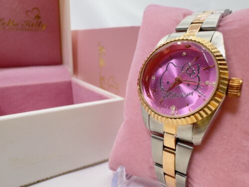 Hello Kitty Watch Sanrio 2010 stainless steel band Pink New Battery with Box - Picture 1 of 14