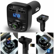 Car Kit Handsfree Wireless Bluetooth FM Transmitter LCD MP3 Player USB Charger