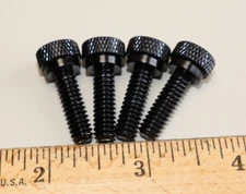 1/4-20-3/4" Thumb Screws Black ANODIZED Aluminum Lot of 4