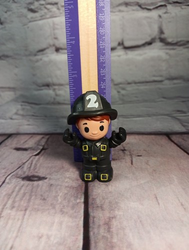 Fire Fighter Chief Captain #2 Toy Mini Figures 2.5" Tall Black - Picture 6 of 6