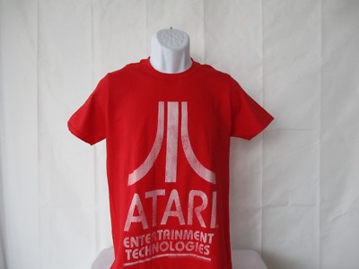 Atari Video Game Gamer Logo Vintage Red T-Shirt  - Men s Size Small NEW