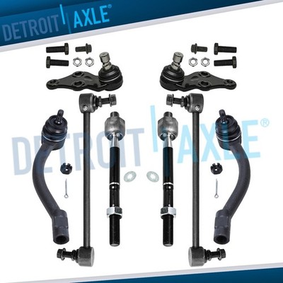 8pc Front Inner Outer Tie Rods Sway Bars Ball Joints for 2014 - 2019 Kia Soul EV