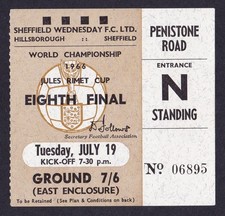 1966 World Cup ARGENTINA v SWITZERLAND *Near Mint Condition Ticket*
