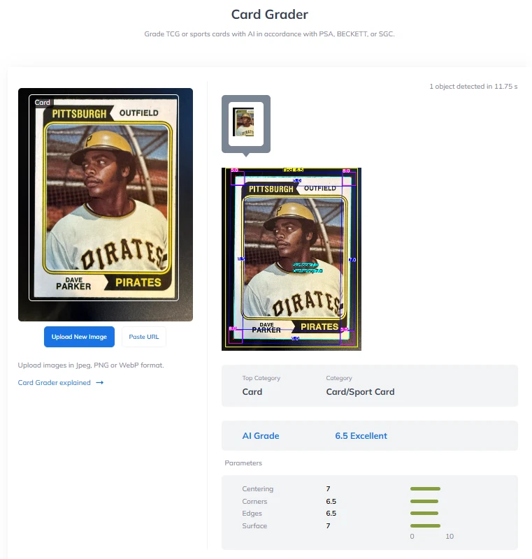 1974 Topps - Dave Parker #252 (RC) ⚾⚾AI PSA grado 6,5!!!⚾⚾NM+++ Foto 3 de 4