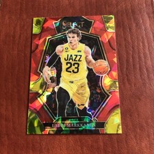 Lauri Markkanen 2022-23 Select Premier Red Cracked Ice Prizm #145 Jazz