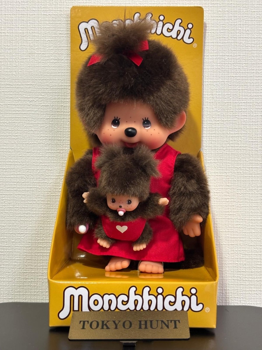 Monchhichi 人形 オリジナルボックス入り Monchhichi Exhibition Exclusive Revival Mother & Baby in Pouch | eBay
