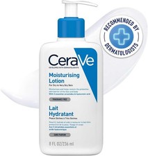 CeraVe Lozione idratante, viso e corpo, per pelli secche e molto secche, 236 ml