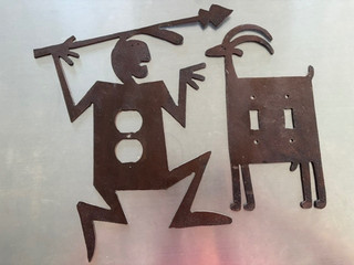 2 pc. Rosemary Pozzi Franzetti iron Light Switch Cover Plate