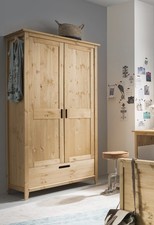 Kleiderschrank 2-trg. Massivholz 100cm Kiefer massiv laugenfarbig NEU OVP!!!