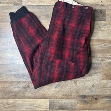 VINTAGE Woolrich Mens Mackinaw Wool Plaid Hunting Ankle Pants Double Knee 34 USA