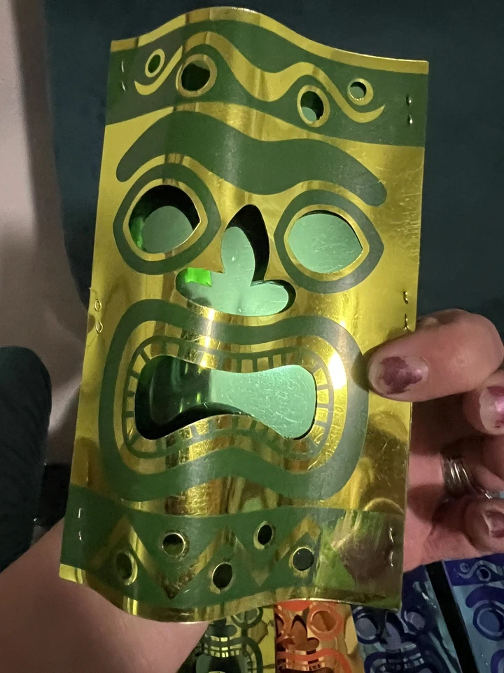 Set Of 8 Foil Tiki Lantern Decorations 6” - Image 3 of 4