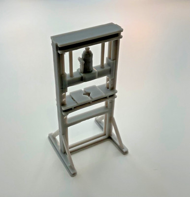 1 24 Scale Shop Floor Press H-Frame Hydraulic 3D Printed Resin Garage 1 25