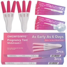 OMGWYSIWYG Pregnancy Test Early HCG 1 Count Pack of 6 , 6 1