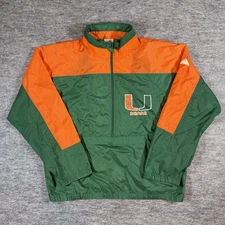 Vintage Apex NCAA Miami Hurricanes UM College Jacket Windbreaker Mens Large