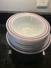 Vintage Pyrex Red Rim Bowl Set 7 Pc – 716 & Six 790 – Mid Century USA