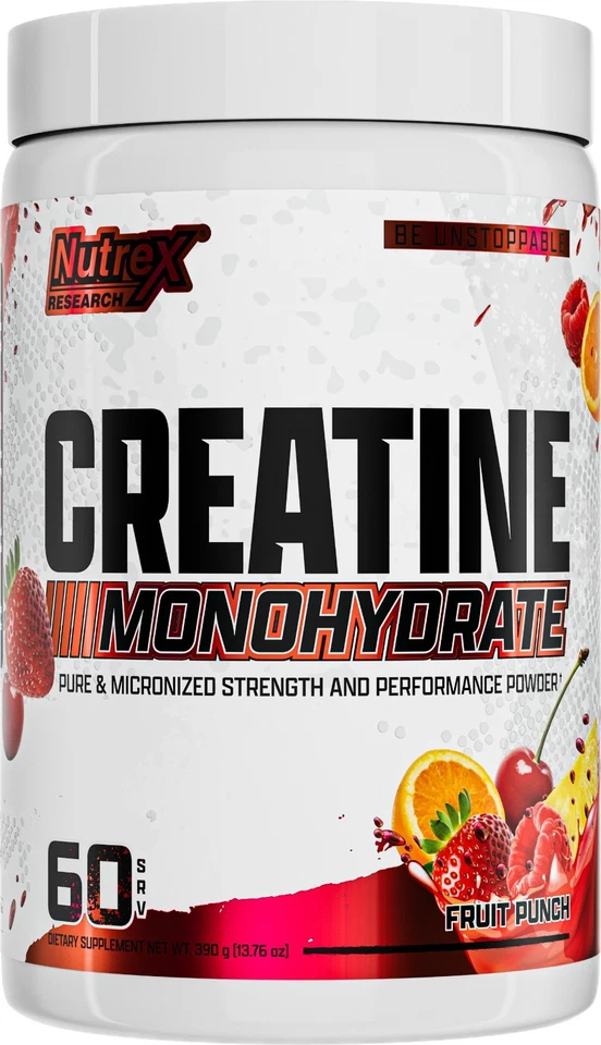 CREATINA monohidrato en polvo con sabor a Nutrex micronizado para hombres y mujeres 60 Svgs Foto 2 de 4