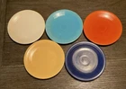 5 Fiesta Appetizer Plates 6 3/8”, Yellow, Blue, Turquoise, Ivory And Red