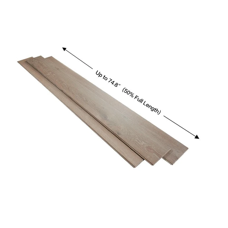 Suelo de tablón ancho Malibu 1/2"x7,5" lengua + ranura roble francés (23,3 pies cuadrados/estuche) Foto 4 de 4