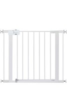 Easy Install Walk Thru Baby Dog Gate With Door, Fits 29"-38", 28" Tall, White