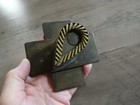 Vintage Brass Press Mold - Tool Marked Patent Seeger - Unique Design - Unknown — photo 1