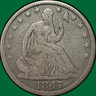 1847-O Seated Liberty Half Dollar Choice Very Good VG+ Coin #38095