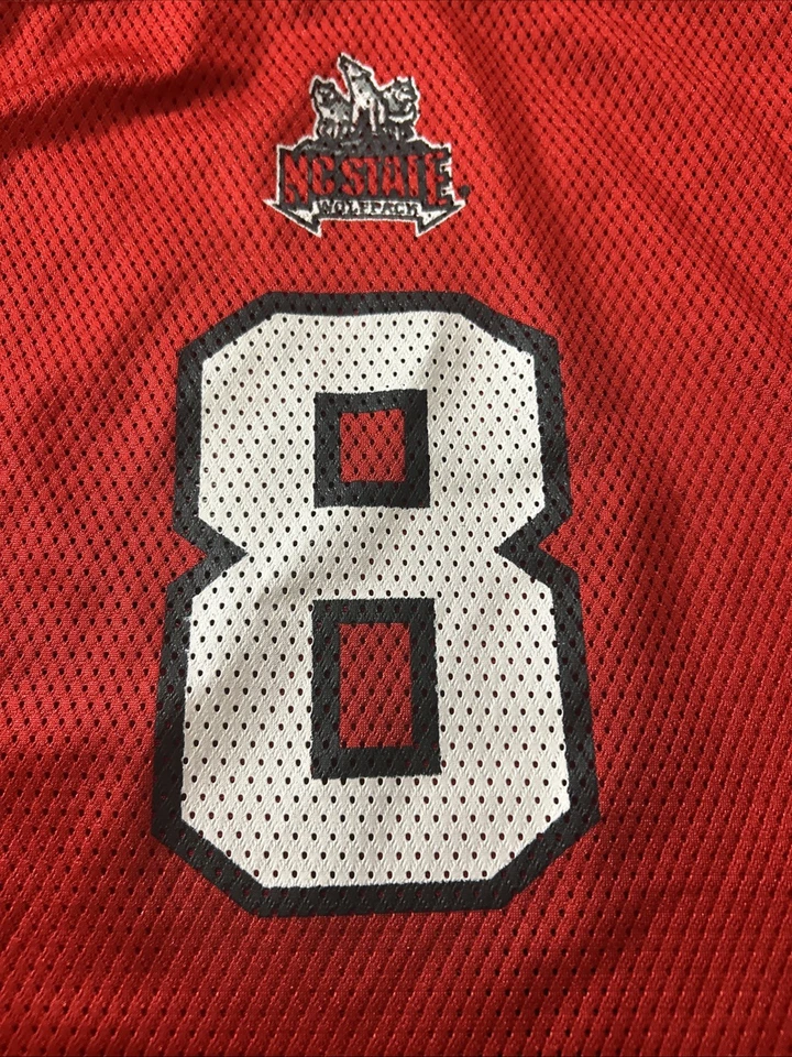 Adidas NC State Football Jersey Youth 12-14 Wolfpack #8 Boys - Image 3 of 4