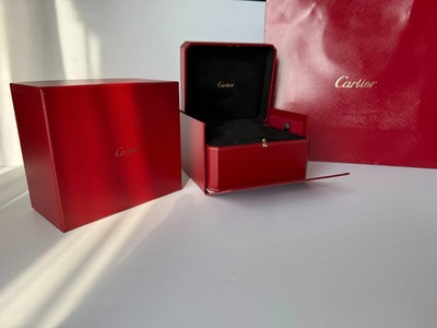 Premium Red Watch Box Set with Coordinated Shopping Bag
